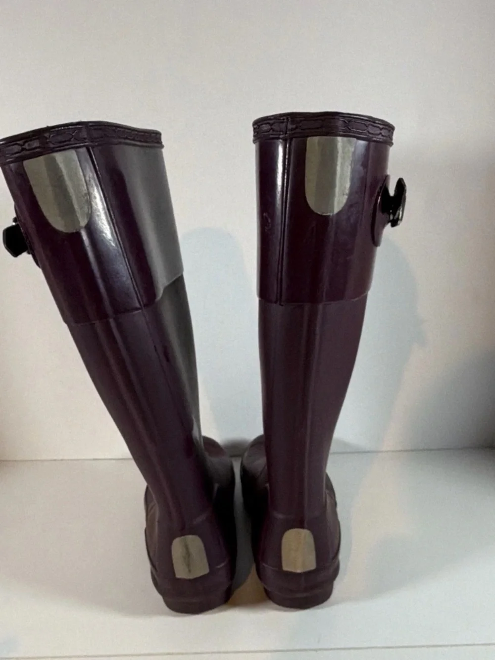 Hunter Girl’s (Size 5G) Tall Waterproof Rain Boots - Burgundy/Maroon